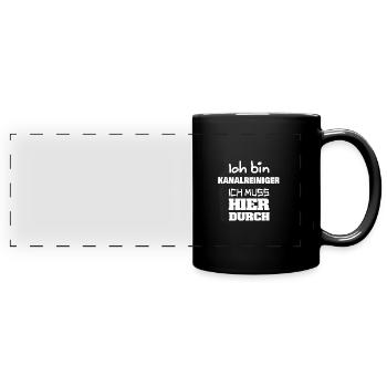 Profession : Nettoyeur d’égouts - Mug panoramique uni - noir - Devant