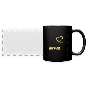 Gift for Artur - Full Colour Panoramic Mug - black - Front
