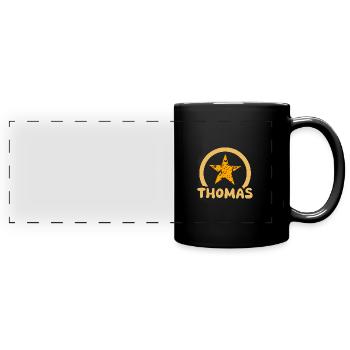 Thomas - Mug panoramique uni - noir - Devant