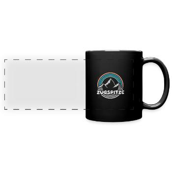 Zugspitze as a mountain - Full Colour Panoramic Mug - black - Front