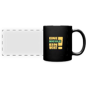 Vorname Nicole - Panorama-Tasse farbig - Schwarz - Vorne