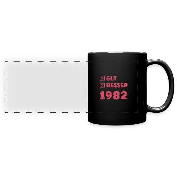 1982 - Panorama-Tasse farbig - Schwarz - Vorne