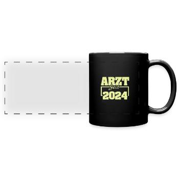 Chefarzt 2024 - Panorama-Tasse farbig - Schwarz - Vorne