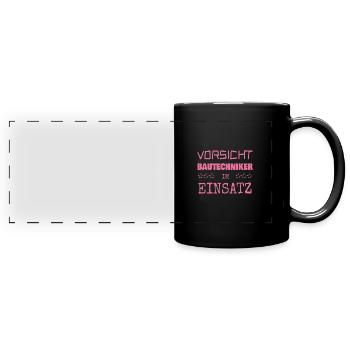 Berufung Bautechniker - Panorama-Tasse farbig - Schwarz - Vorne