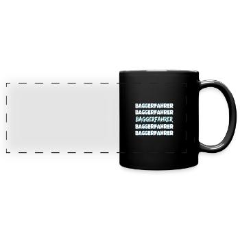 Job Excavator Operator - Full Colour Panoramic Mug - black - Front