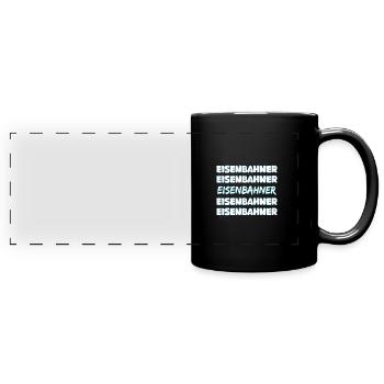 Cheminot en tant que travail - Mug panoramique uni - noir - Devant
