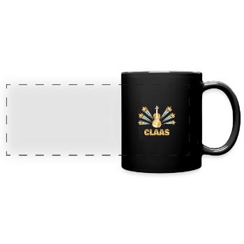Geige Claas - Panorama-Tasse farbig - Schwarz - Vorne