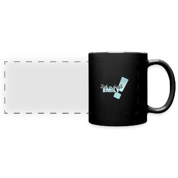 Aufgeben Emily - Panorama-Tasse farbig - Schwarz - Vorne