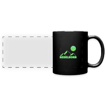 Klettern nebelhorn - Panorama-Tasse farbig - Schwarz - Vorne