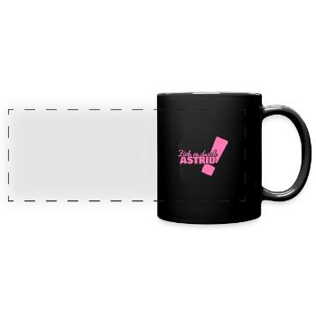 Astrid als Vorname - Panorama-Tasse farbig - Schwarz - Vorne