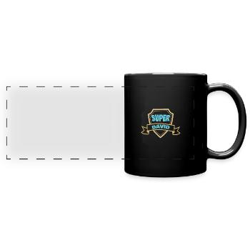 David - Panorama-Tasse farbig - Schwarz - Vorne
