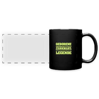 Beruf Tankwart - Panorama-Tasse farbig - Schwarz - Vorne