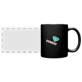 Edel Conrad - Panorama-Tasse farbig - Schwarz - Vorne