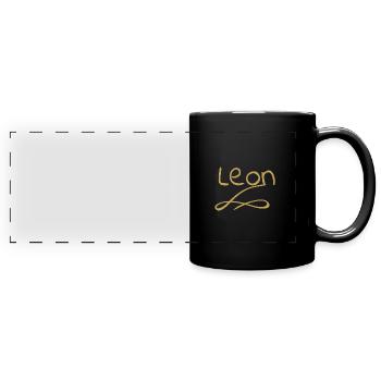 Leon as Leon - Full Colour Panoramic Mug - black - Front