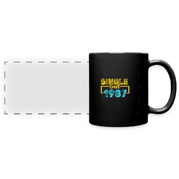 1987 - Panorama-Tasse farbig - Schwarz - Vorne