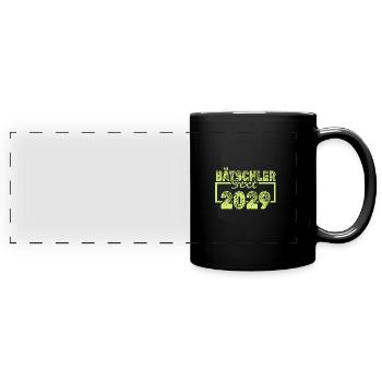 Single 2029 - Full Colour Panoramic Mug - black - Front
