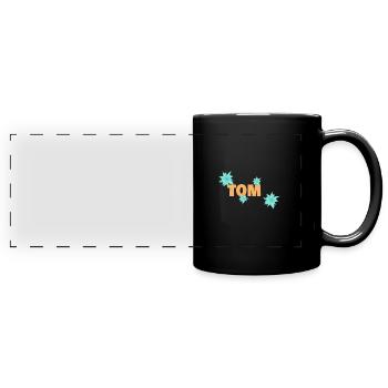 Prénom Tom - Mug panoramique uni - noir - Devant