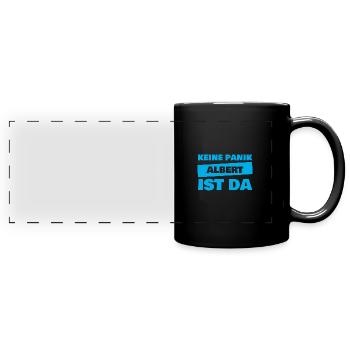 Vorname Albert - Panorama-Tasse farbig - Schwarz - Vorne