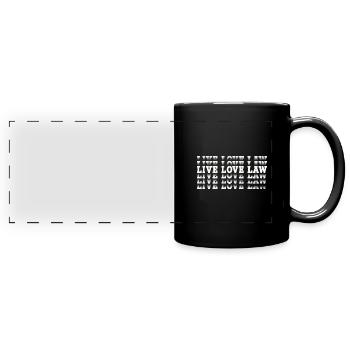 Anwalt - Panorama-Tasse farbig - Schwarz - Vorne