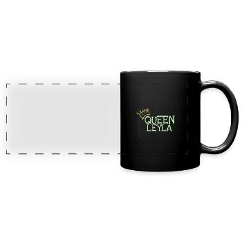 Leyla comme prénom - Mug panoramique uni - noir - Devant