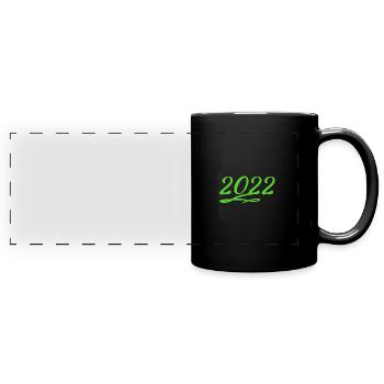 2022 - Panorama-Tasse farbig - Schwarz - Vorne
