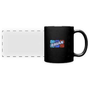 Brian als Brian - Panorama-Tasse farbig - Schwarz - Vorne
