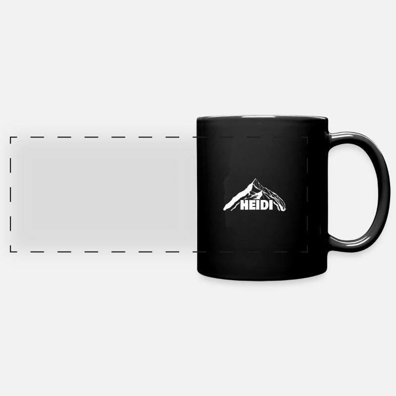Climbing Heidi - Full Colour Panoramic Mug - black