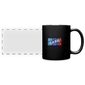 Cadeau pour le basilic - Mug panoramique uni - noir - Devant