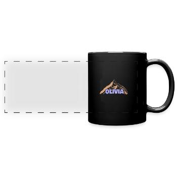 Gift for Olivia - Full Colour Panoramic Mug - black - Front
