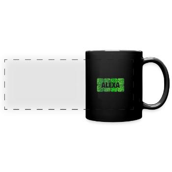 Vorname Alexa - Panorama-Tasse farbig - Schwarz - Vorne