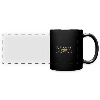 Kleckse peter - Panorama-Tasse farbig - Schwarz - Vorne
