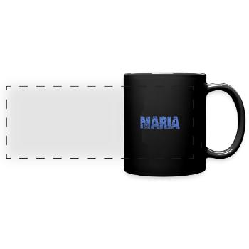 Scratches in the name of Maria - Full Colour Panoramic Mug - black - Front