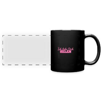 Geschenk für Helen - Panorama-Tasse farbig - Schwarz - Vorne