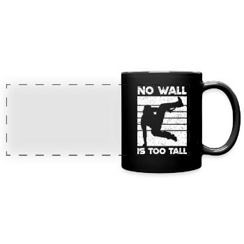 Dictons de Parkour | Idées cadeaux de sports freerunning - Mug panoramique uni - noir - Devant