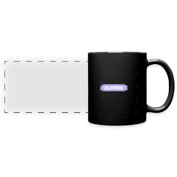 Mère Almina - Mug panoramique uni - noir - Devant