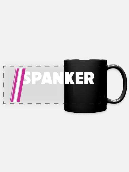 Spanker - Panorama-Tasse farbig - Schwarz