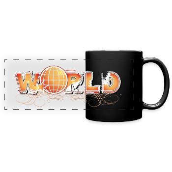 LOGO MONDIAL décoré - Mug panoramique uni - noir - Devant