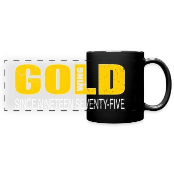 Motorcycle Biker Goldwing Gold Wing 1975 - Full Colour Panoramic Mug - black - Front
