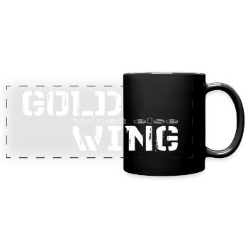 Motorrad Biker Spruch Goldwing GL1800 was sonst - Full Colour Panoramic Mug - black - Front