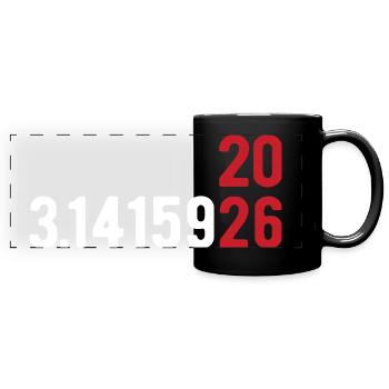 Pi Day 2026 avec le jeu des chiffres | Numéro de district 3.1415 - Mug panoramique uni - noir - Devant