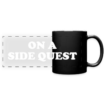 On A Side Quest - Full Colour Panoramic Mug - black - Front