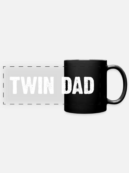 Twin Dad - Panorama-Tasse farbig - Schwarz