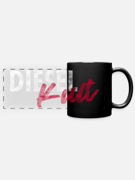 Dieselkult by Dieselholics I Für Diesel Freunde - Panorama-Tasse farbig - Schwarz