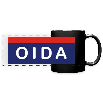 Oida vers. Polizei - Panorama-Tasse farbig - Schwarz - Vorne