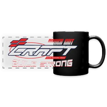 Power grit craft build strong - Full Colour Panoramic Mug - black - Front
