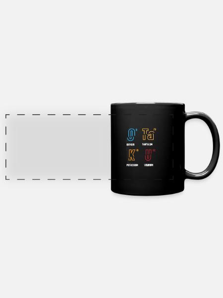 Periodensystem - Panorama-Tasse farbig - Schwarz