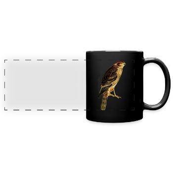 Oiseaux de proie Faucon - Mug panoramique uni - noir - Devant