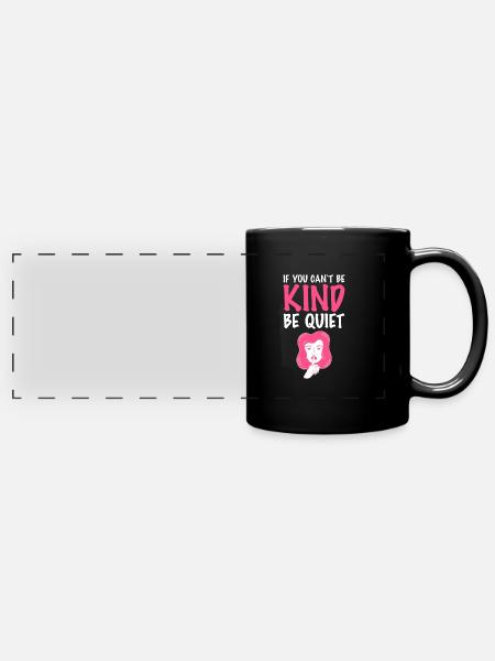 Mobbing - Panorama-Tasse farbig - Schwarz