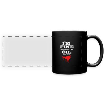 Essential oil - Full Colour Panoramic Mug - black - Front
