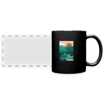 The Cross of Lorraine - Collombey the two churches - Full Colour Panoramic Mug - black - Front